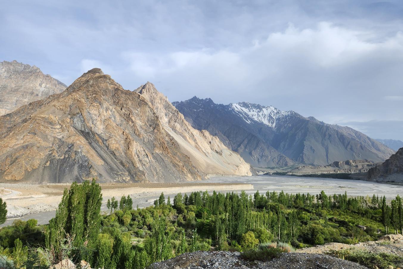 Distant mountain folds