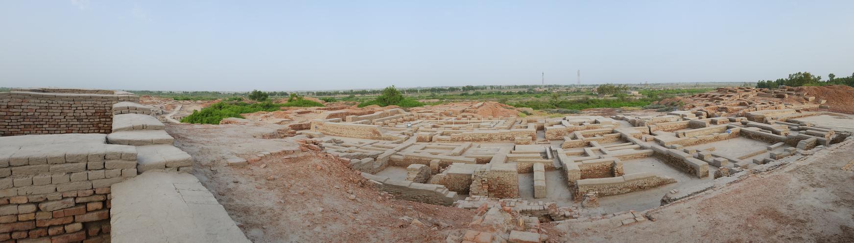 Stunning ancient brick corridor perspective