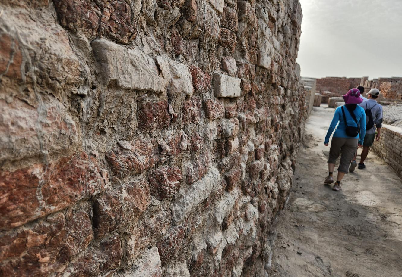 Buddhist stupa foundation bricks