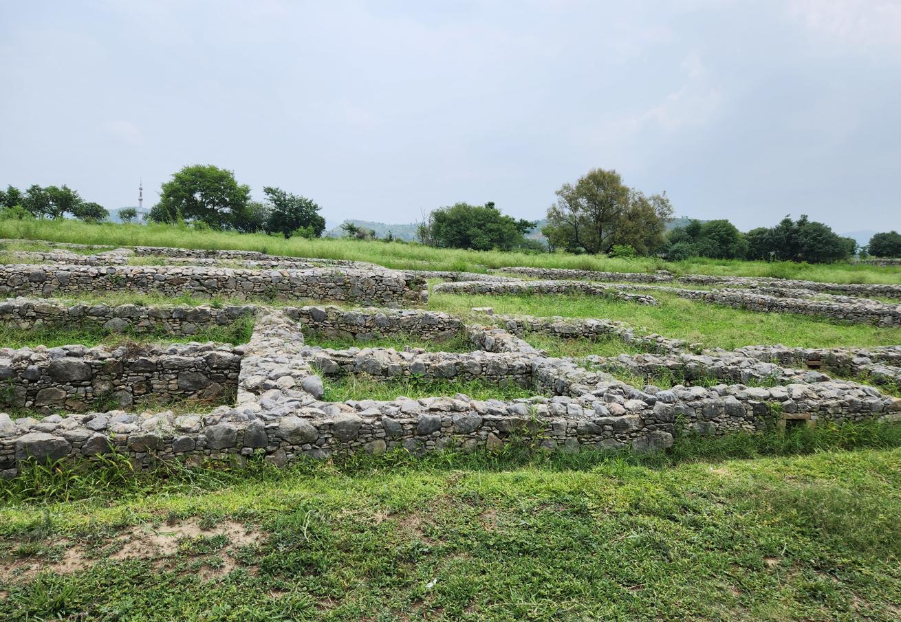 Ancient grid street pathways