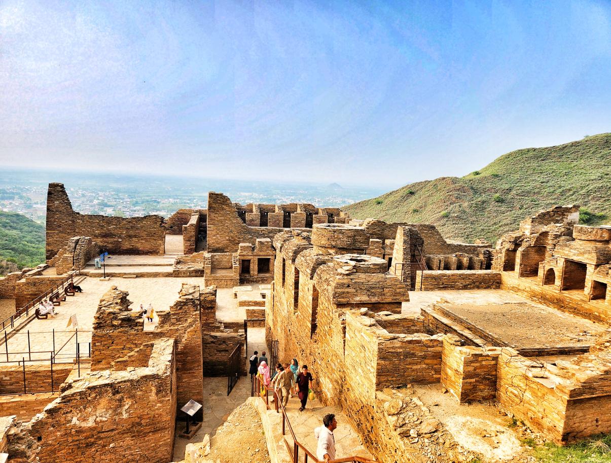 Takht-i-Bahi mountain view shadow